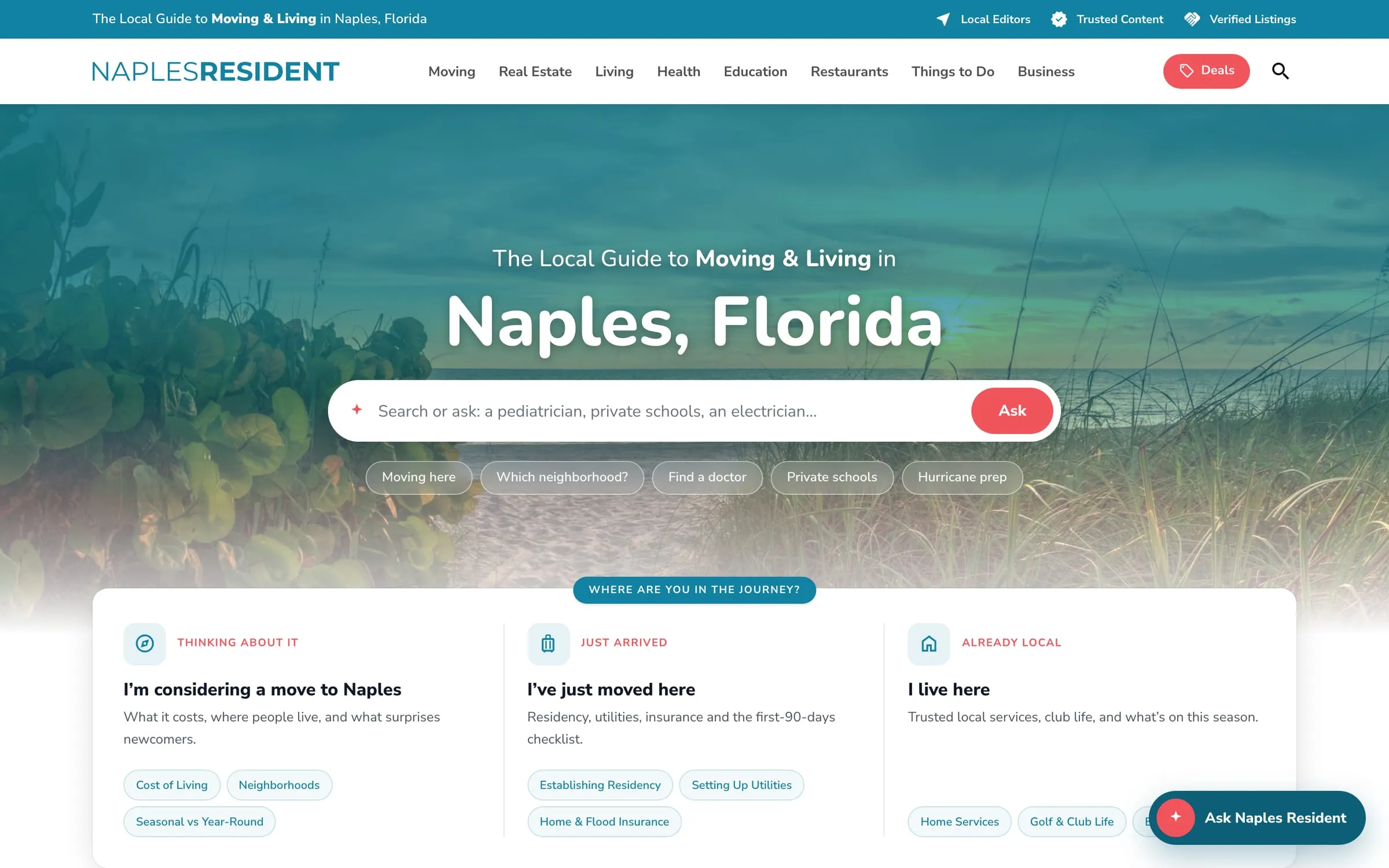 Naples Resident website
