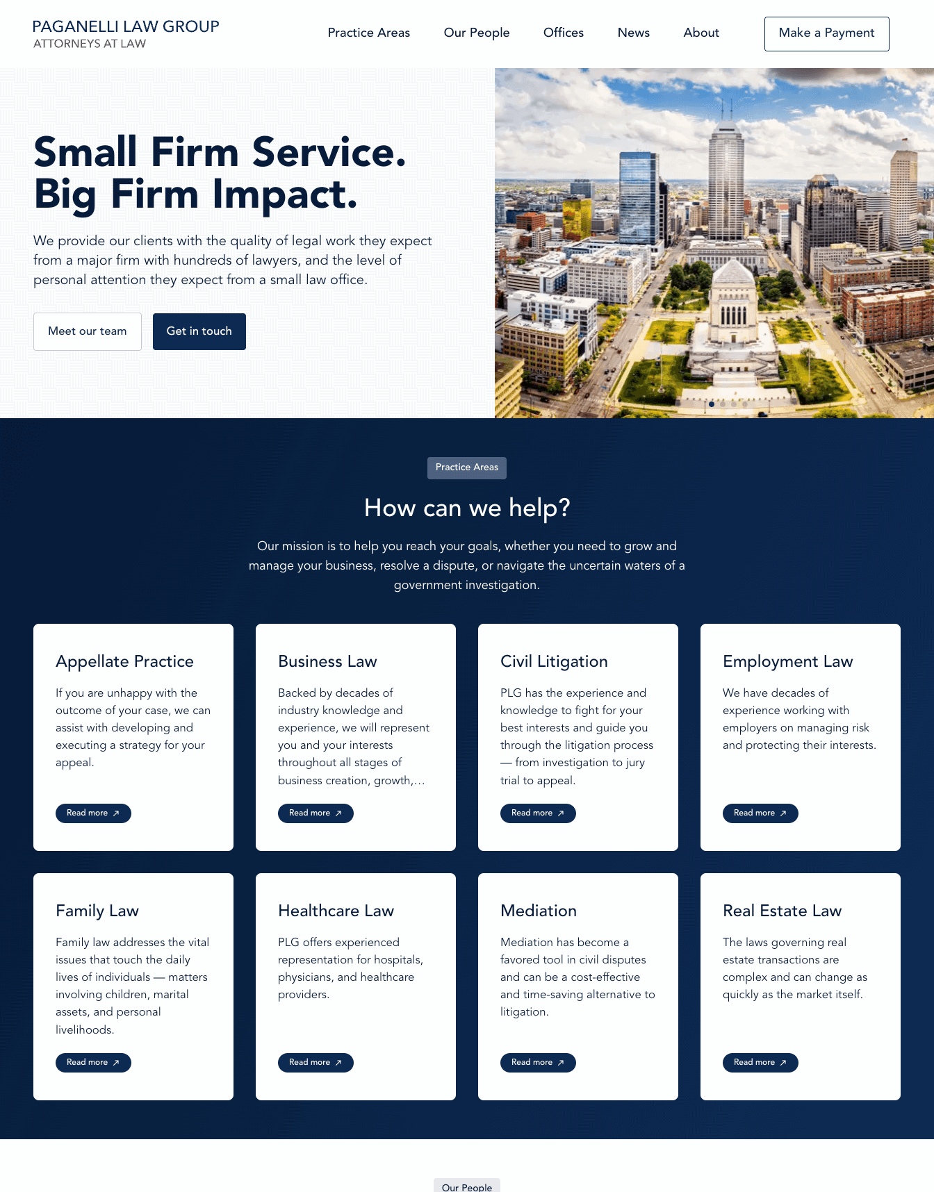 Paganelli Law Group website homepage